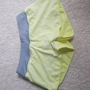 EUC MPG athletic shorts, Size S, Yellow and Gray